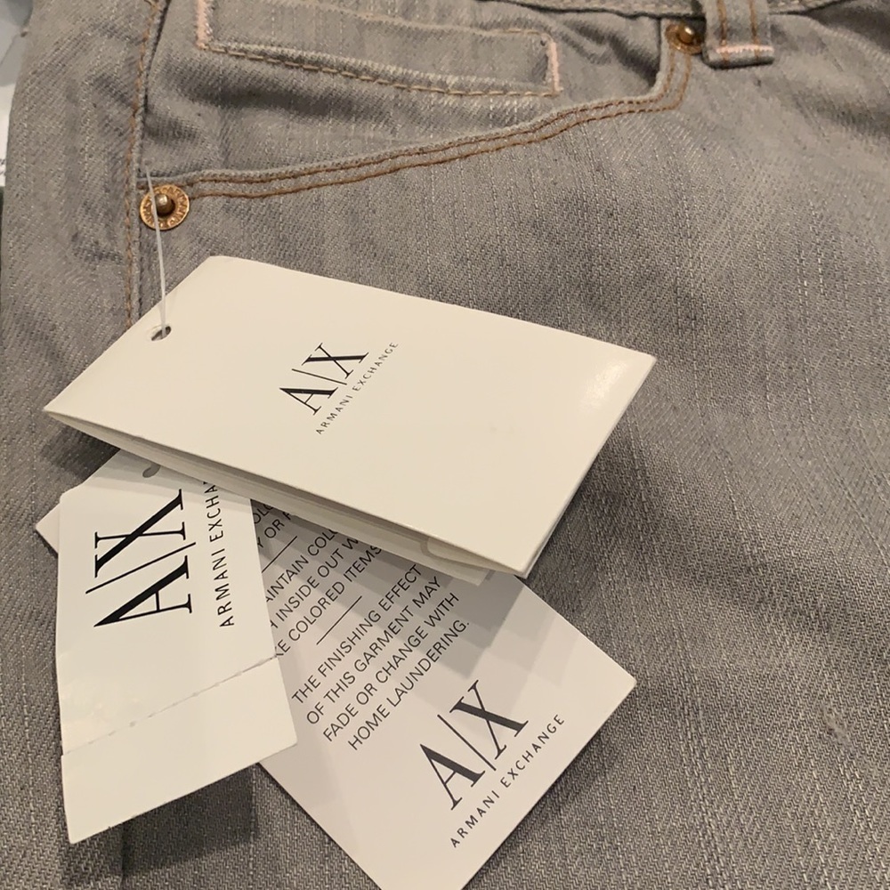 Armani Exchange Grey Light Wash Jeans NWT - Picture 7 of 7